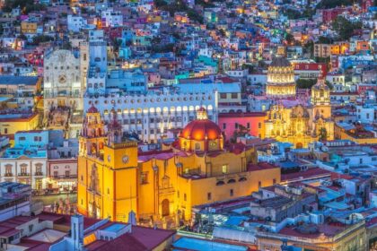 Colorful Colonial Street In Guanajuato, Mexico