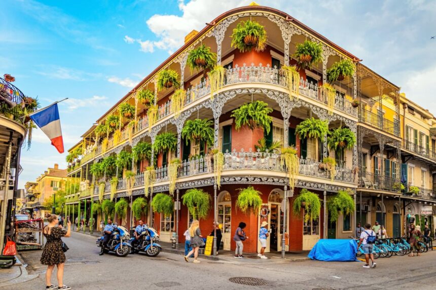 France flag in New Orlean