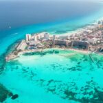 Panoramic View Of Cancun Hotel Zone, Mexico