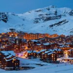 Panoramic View Of An Alpine Town In The French Alps, France