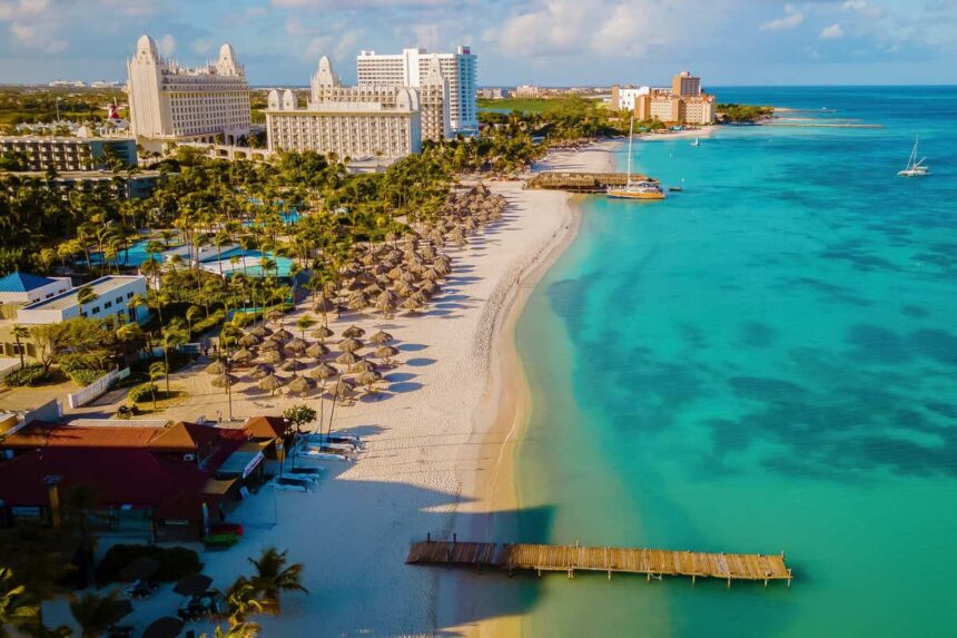 Panoramic View Of Aruba In The Dutch Caribbean