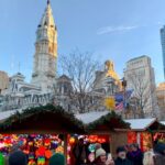 Stalls at Philadelphia Christmas Market