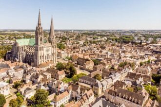 Aerial View Of Chartres, France