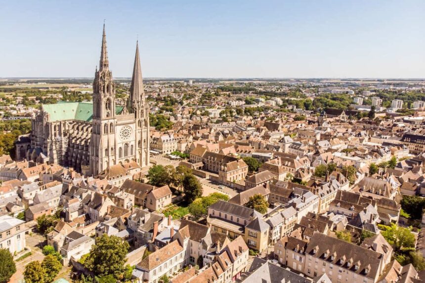Aerial View Of Chartres, France