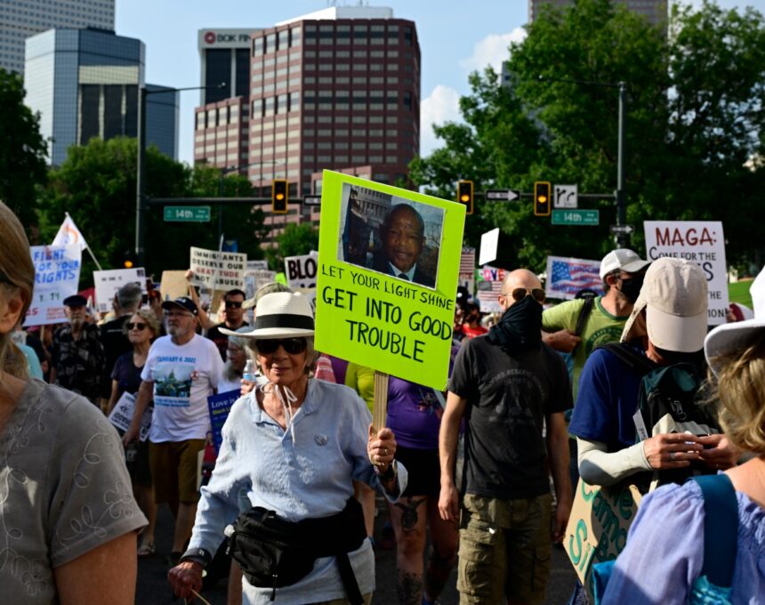 Denver roads near Capitol closed amid "Good Trouble Lives On" demonstration
