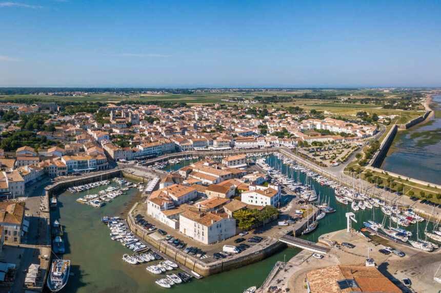 Aerial View Of Saint-Martin-de-Re On Ile de Re, France