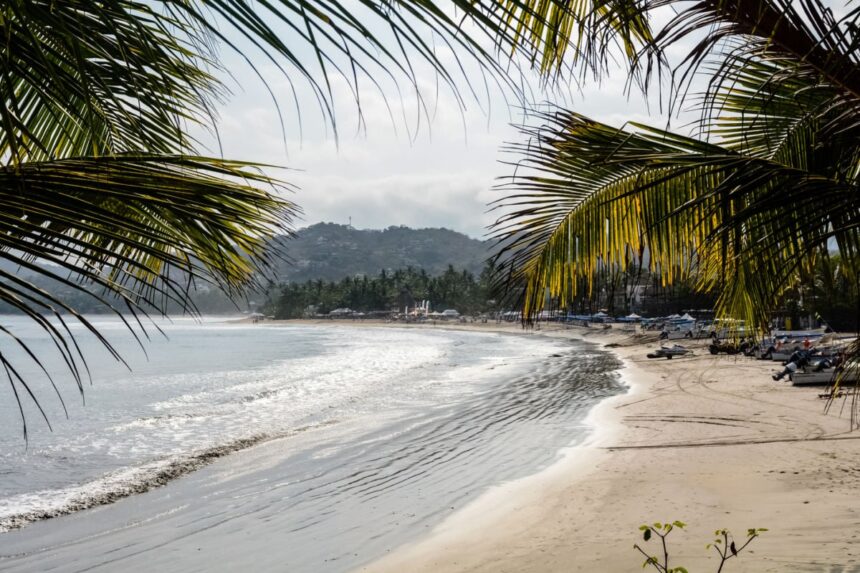 Boats on beach in Sayulita, Mexico