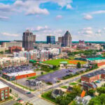 Skyline of Greensboro, NC on nice day