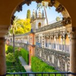 Seville Alcazar gardens in Andalusia, Spain
