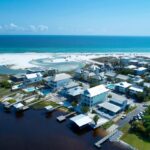Aerial view of Grayton Beach community