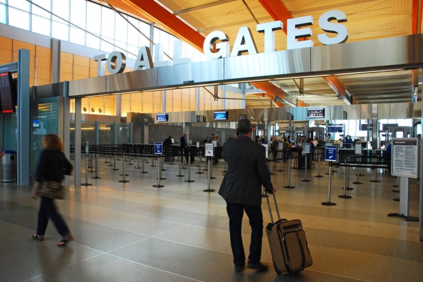 TSA security checkpoint at airport