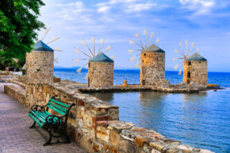Historic Windmills Of Chios, Greece
