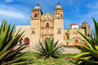 The Church and convent of Santo Domingo de Guzman in Oaxaca, Mexico.