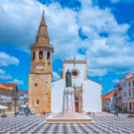 The Main Square In Tomar, Portugal