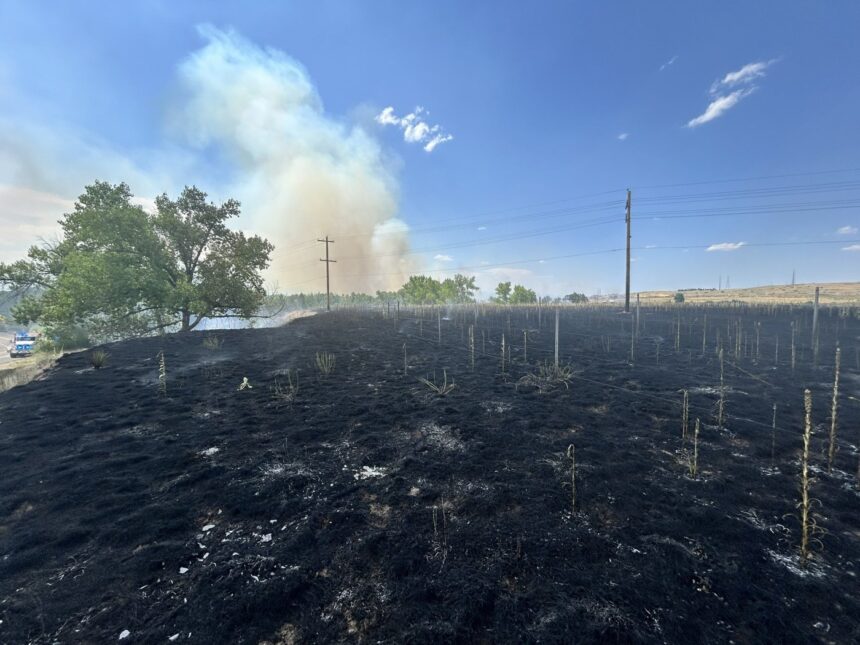 Wildfire sparks in Douglas County near Chatfield State Park