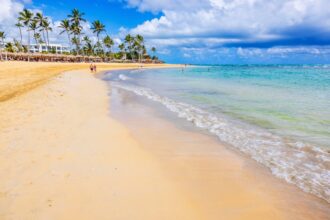 Golden sandy beach in Punta Cana, D.R.