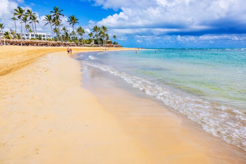 Golden sandy beach in Punta Cana, D.R.