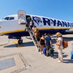 Passengers Boarding A Ryanair Flight