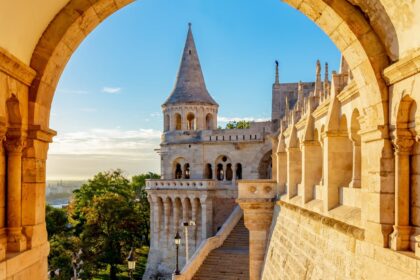 Fisherman Bastion at sunrise in Budapest