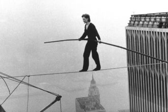 August 7, Twin Tower tightrope walk