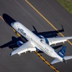 JetBlue plane on runway