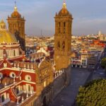 Aerial Panoramic View Of Puebla, Mexico