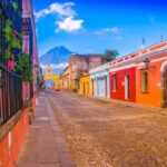Colorful townscape of Antigua, Guatemala