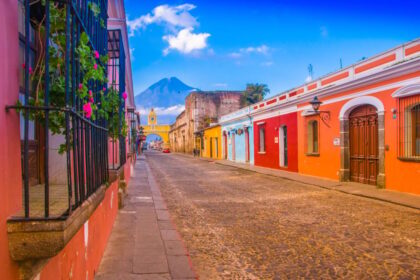 Colorful townscape of Antigua, Guatemala