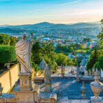 Braga Seen From Atop Its Landmark Staircase, Portugal