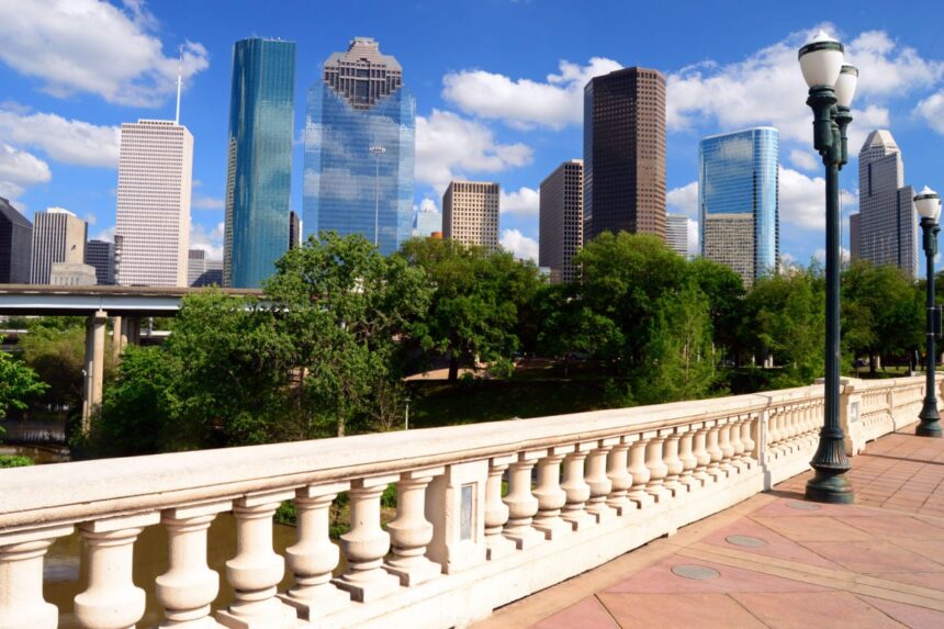 Houston, TX skyline on nice day