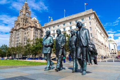 Beatles statue in Liverpool, UK