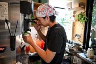 This might be the prettiest ice cream cone in all of Denver