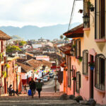 Picturesque Colonial Street In San Cristobal De Las Casas, Mexico
