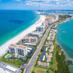 Aerial View Of The Beach Strip In St Petersburg, Florida