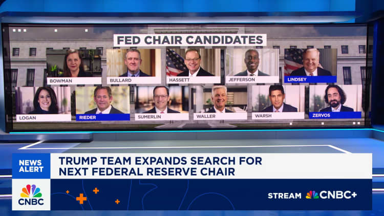 Trump considering 11 candidates for Fed chair, including David Zervos and Rick Rieder, sources say