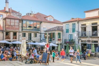 Main Medieval Square In Pontevedra, Spain