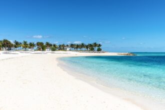 White-sand beach in Bimini