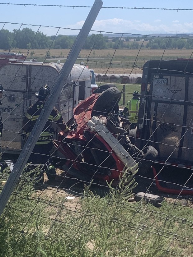 BMW driver loses control, lands upside-down in Arapahoe County