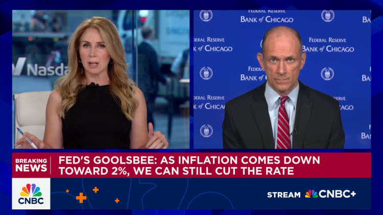 Chicago Fed President Goolsbee says officials have to be careful not to get too aggressive with rate cuts