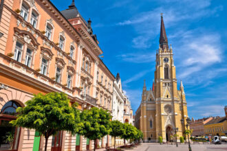 Historic Main Square In Novi Sad, Serbia
