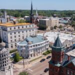 Panoramic view of downtown Vicksburg, MS