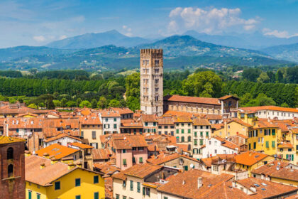 Panoramic View Of Lucca, Tuscany, Italy