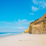 Crowd-free beach in Solana Beach, CA on nice day