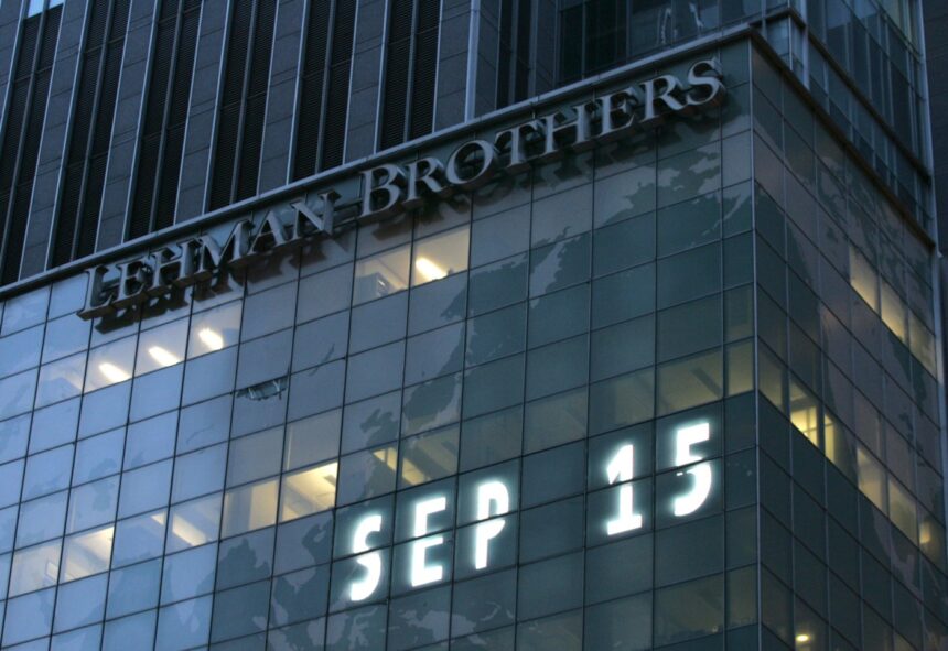 September 15, Lehman Brothers files for bankruptcy