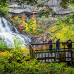 People observing waterfall at Blackwater Falls State Park