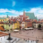 Panoramic View Of Old Town Warsaw, Poland