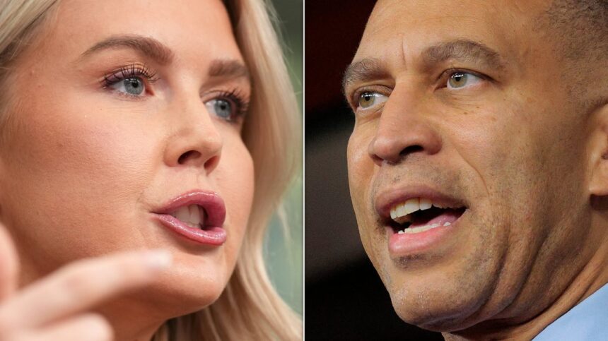 Hakeem Jeffries Responds To Karoline Leavitt's Attack On Democrats