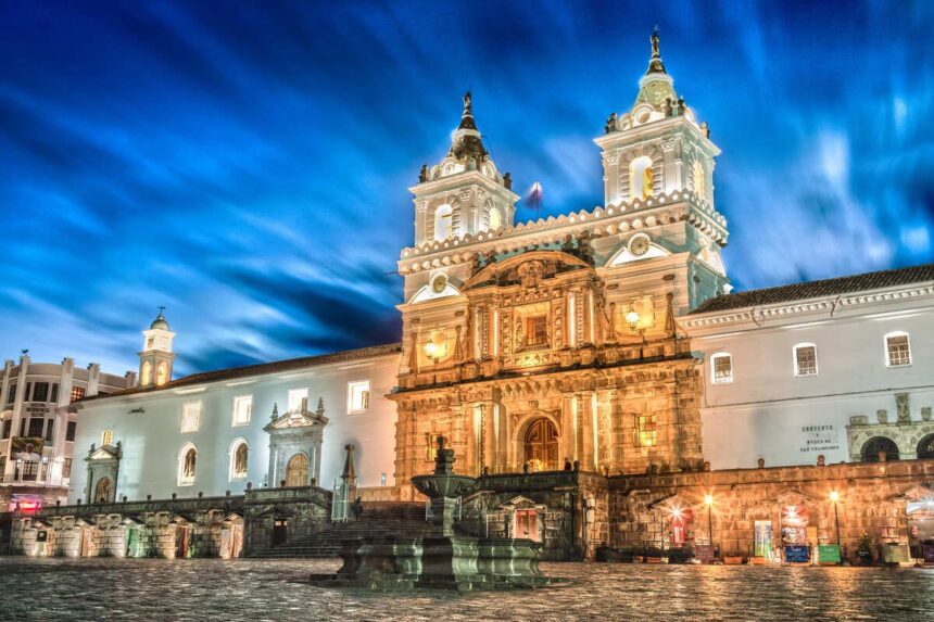 View Of A Colonial Cathedral In Quito, Ecuador