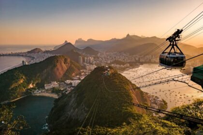 Panoramic View Of Rio de Janeiro At Sunset