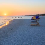 Sunset over Biloxi beach